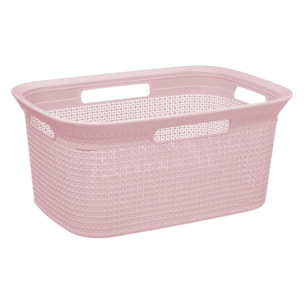 Corbeille à linge 45L "Scandinave" rose