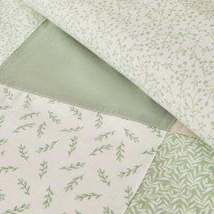 Funda nórdica algodón patchwork Felipa color verde