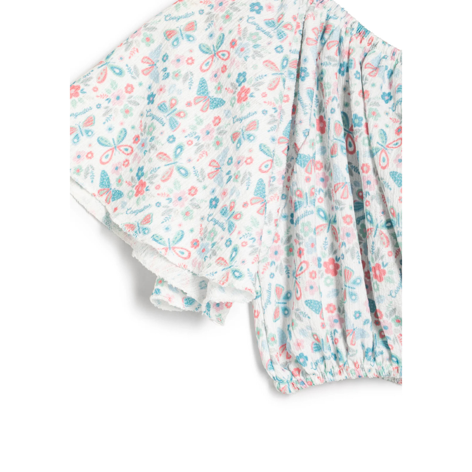 Camiseta Manga Corta de Niña con Estampado Multicolor