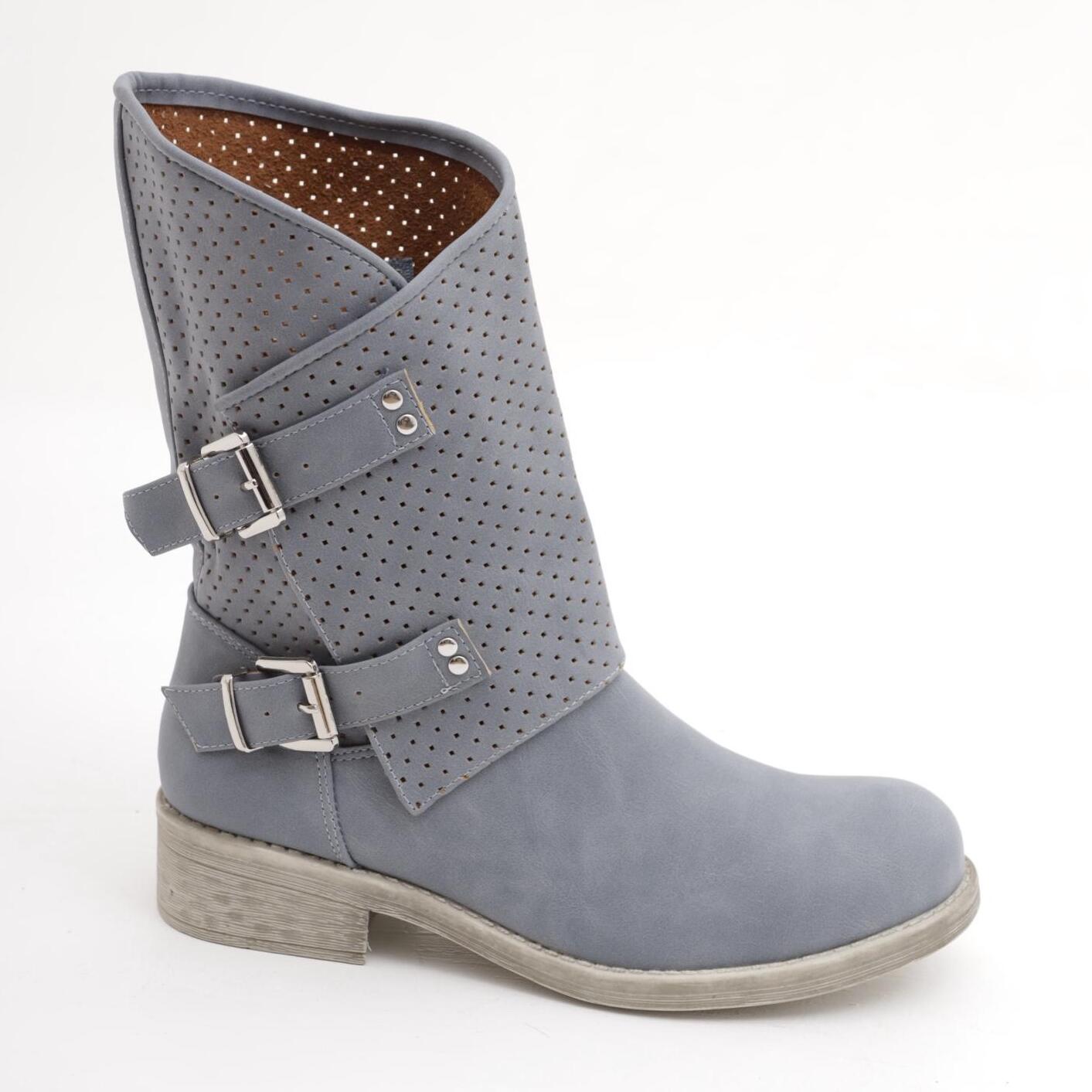 STIVALETTO FIBBIE CHOCOLA' BLU JEANS