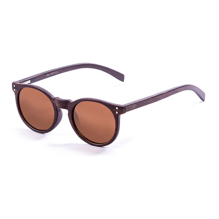 Gafas de sol OCEAN LIZARD WOOD - De brazo marrón bambú / Marrón oscuro