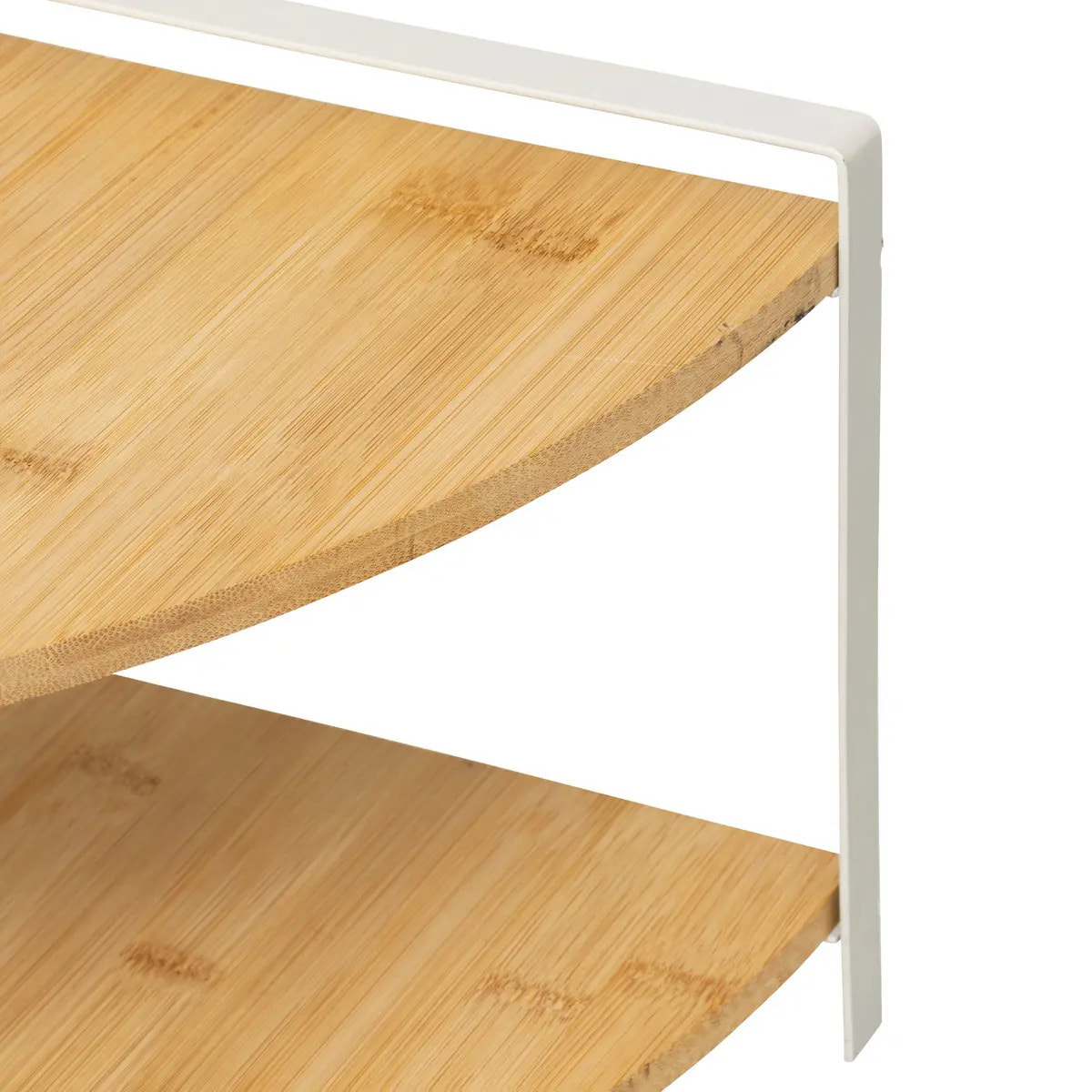 Étagère d'angle "Ordera" 2 niveaux blanc