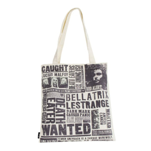 Bolsa shopping harry potter, unisex adulto, blanco y negro