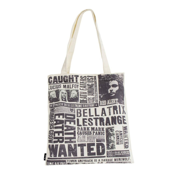 Bolsa shopping harry potter, unisex adulto, blanco y negro