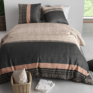 Parure housse de couette imprimé 100% coton - obsi