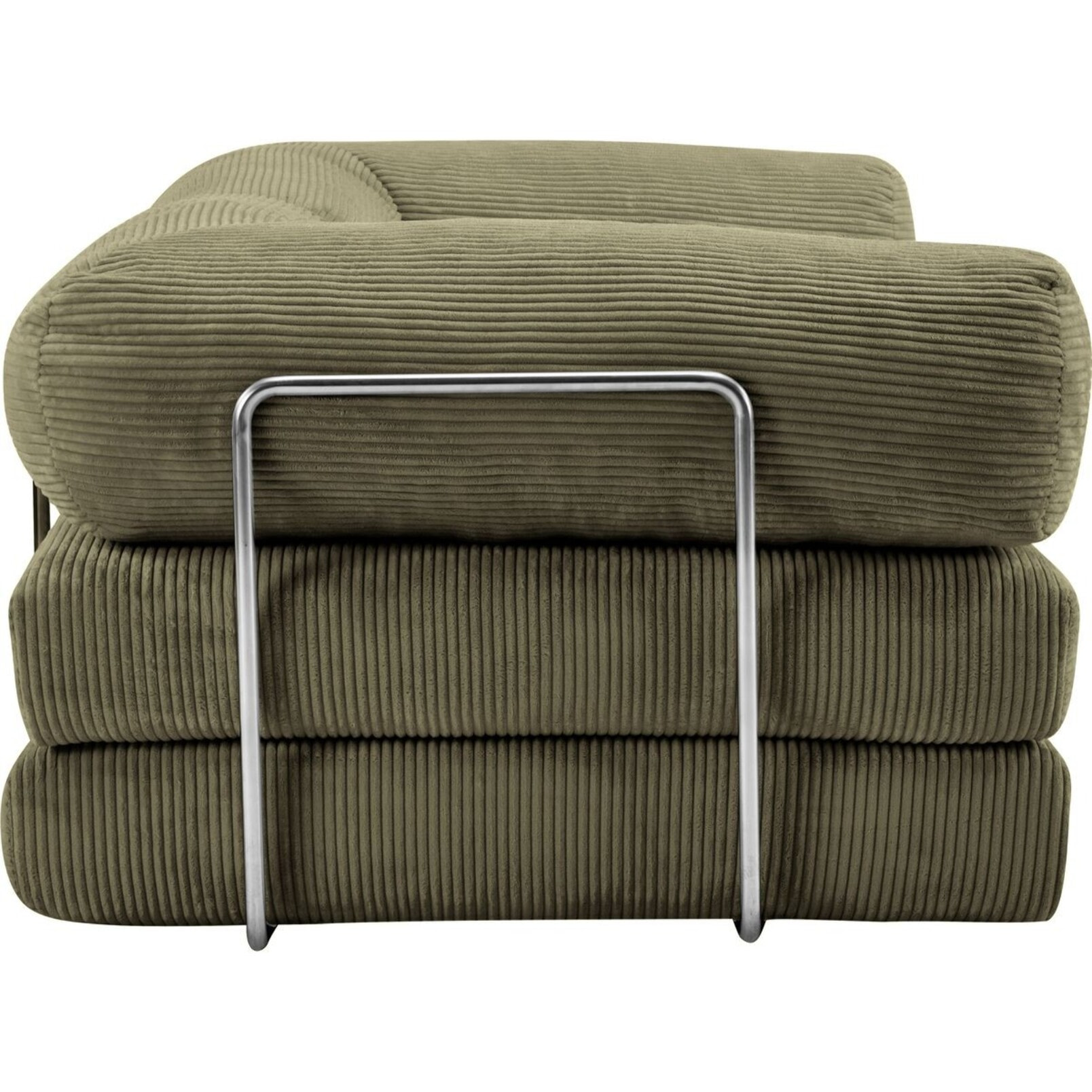 Canapé convertible compressé 3 places en velours côtelé - BUDDY