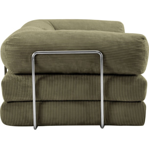 Canapé convertible compressé 3 places en velours côtelé - BUDDY