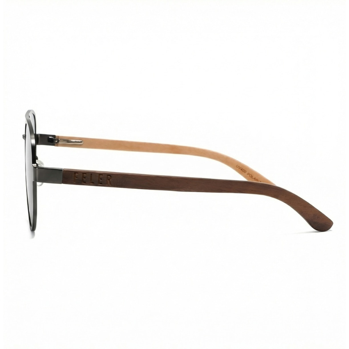 Gafas de Sol Feler 1803-3 Polarizadas de Madera Unisex 56 mm