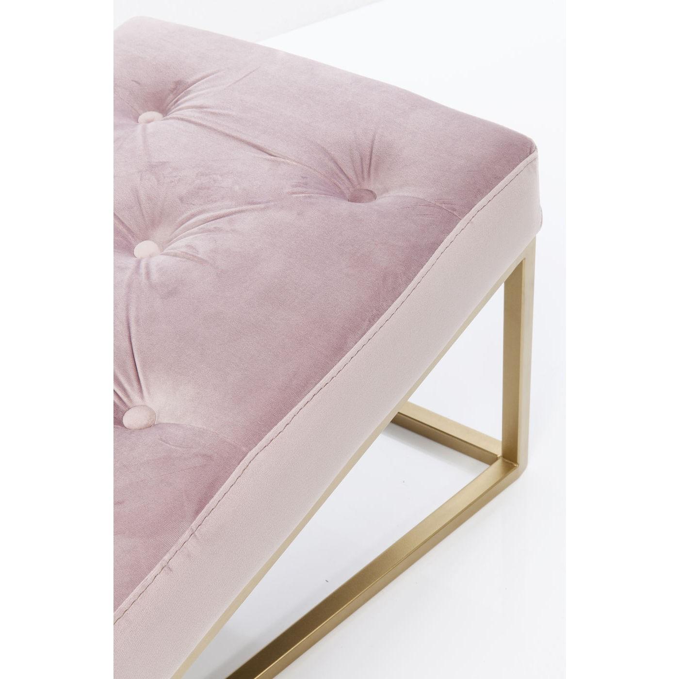 Banc Crossover rose et doré 150x40cm Kare Design