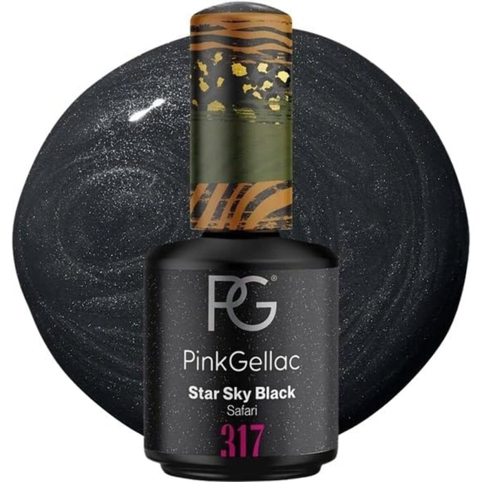 Vernis semi-permanent - 317 Star Sky Black - 15 ml