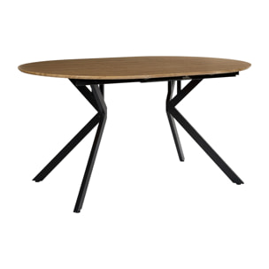 Table De Repas - HOME DECO FACTORY - Heritage - Extensible - Marron et Noir