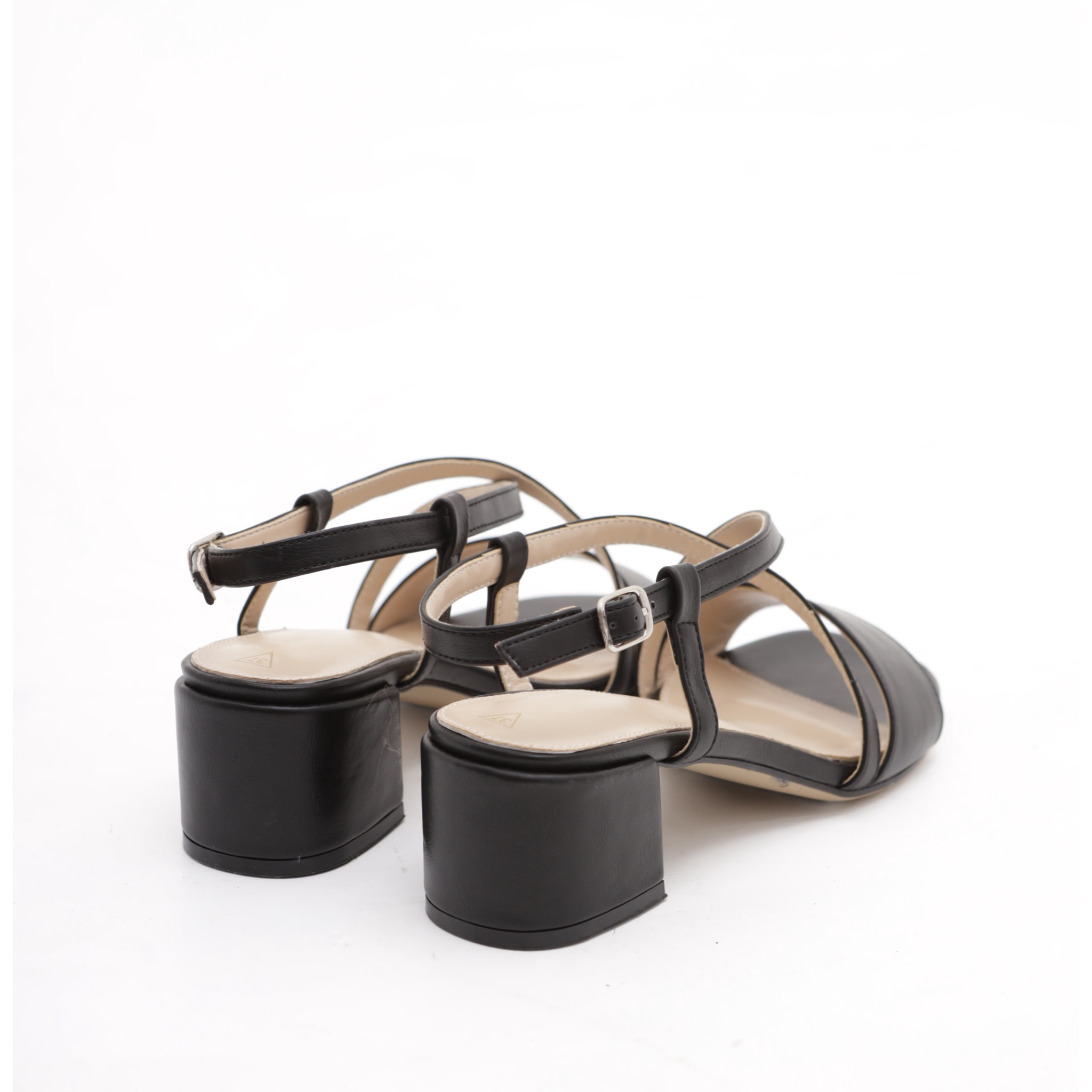 SANDALO FASCIA E INCROCIO NERO