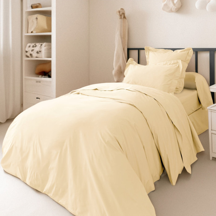 Housse de couette percale de coton peigné "Julian" toutes dimensions Coton Pur