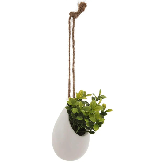 Plante artificielle - pot en céramique - H11 cm