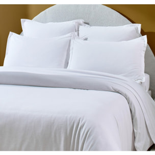 Taie d'oreiller 100% flanelle coton 160gr blanc