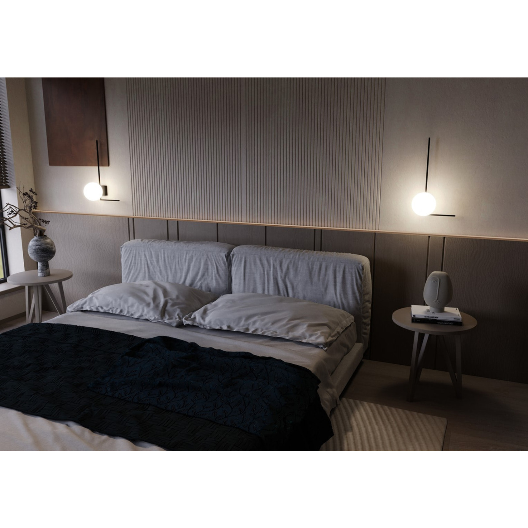 Lampada da soffitto IMAGO in acciaio nero e vetro opalino
