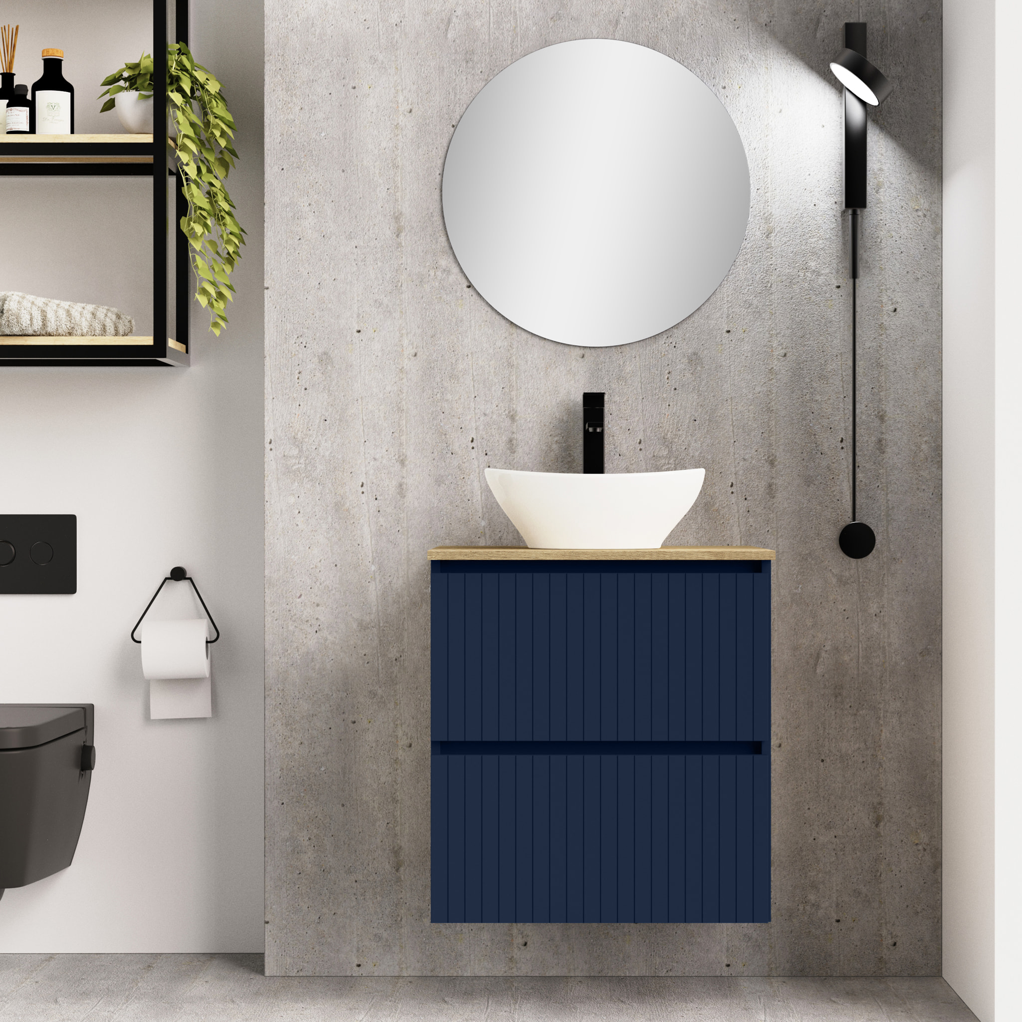 Conjunto de baño Hali Alday, 60 cm, Navi Blue