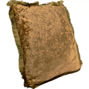 Coussin à franges Cannes 55x55cm jaune Kare Design