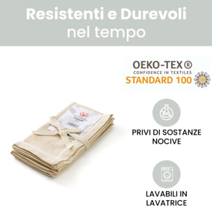 Intrecci – Set 6 tovaglioli in puro cotone 40x40 cm