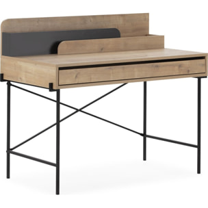 Bureau 1 tiroir effet chêne - ROSALY