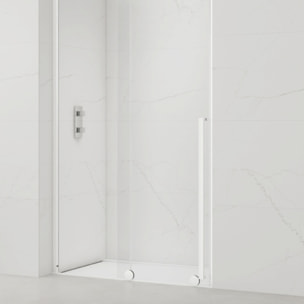 X-MOTION Porte de douche 110x200cm Coulissante, anticalcaire avec profilé blanc (SATBWIXM110NIKAB)