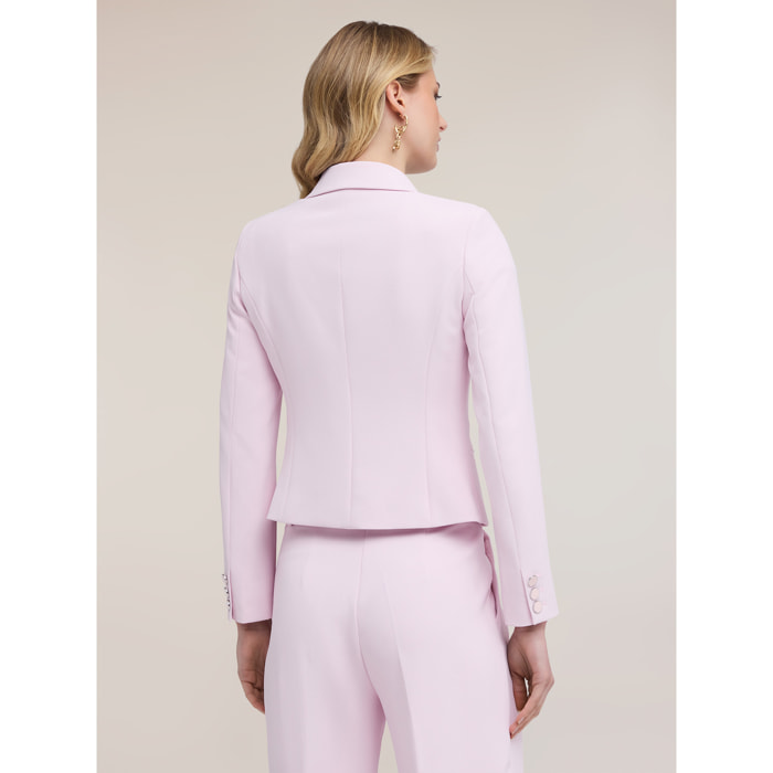 Motivi - Chaqueta cruzada en cady crêpe - Rosa