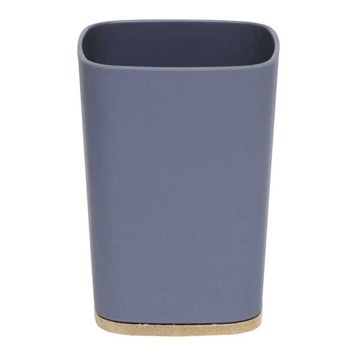 Vaso de baño Rubber hecho en abs y bambu gris