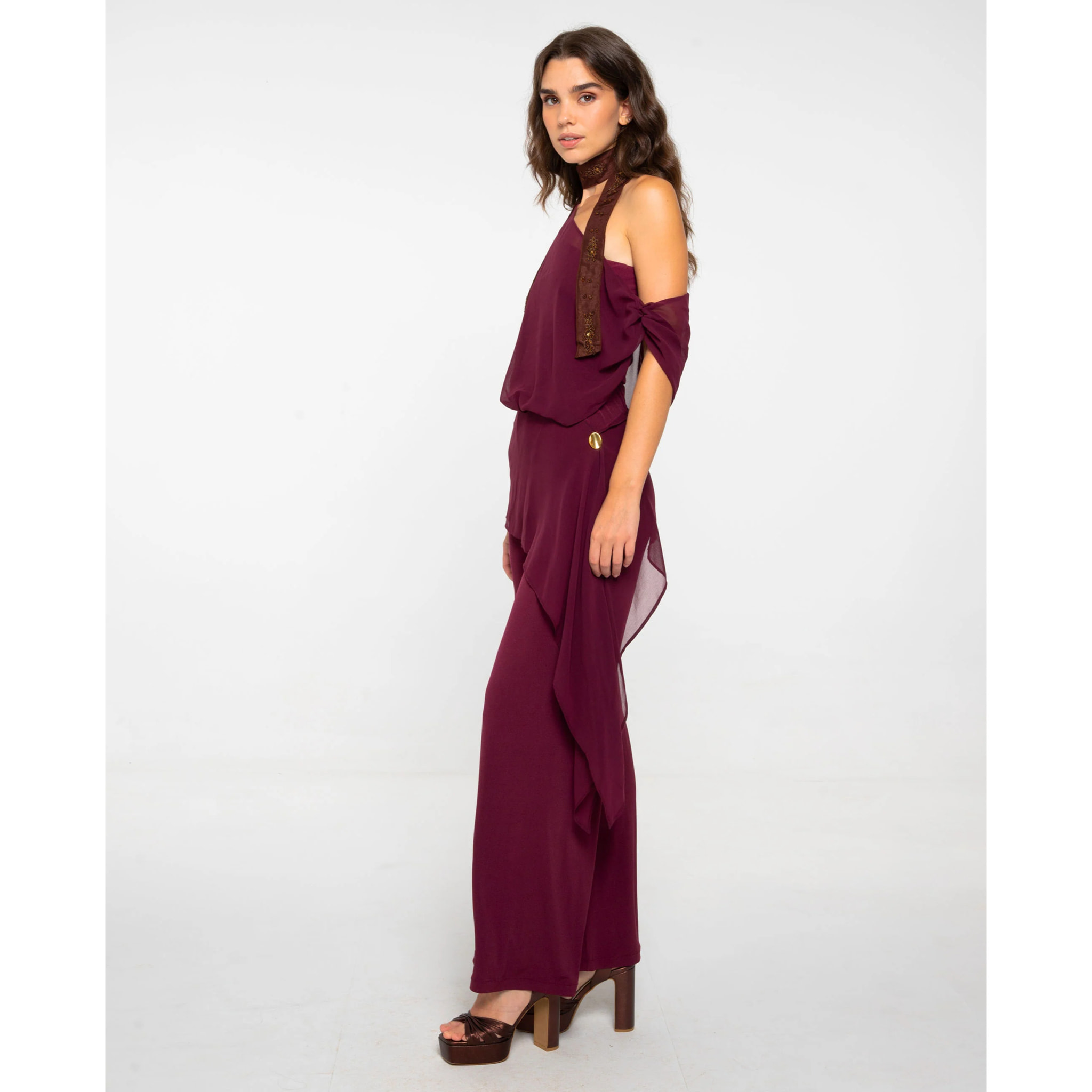 Mono largo de punto con capa multiposición