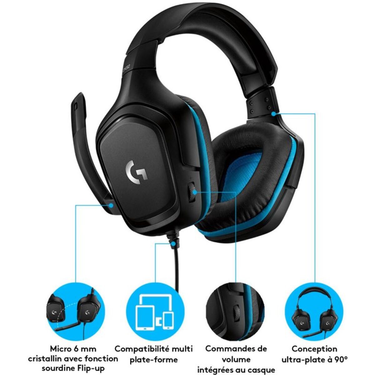 Casque gamer LOGITECH G432