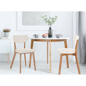 Tomasucci Lot de 2 Chaises en bois VARM EVOLUTION Blanc