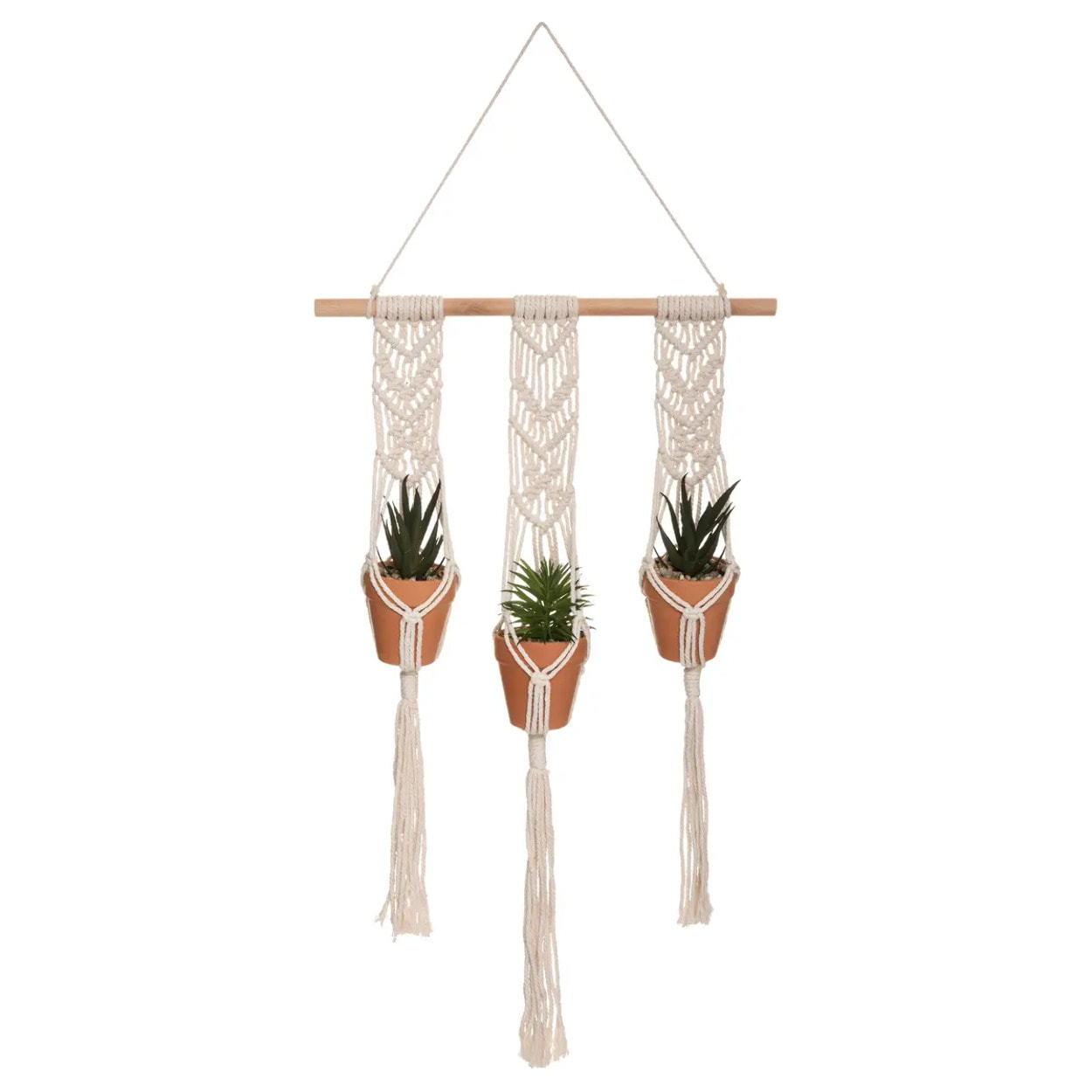 Lot de 3 plantes suspendues "Hacienda" - H75 cm