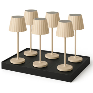 6 Lampe de table ABBY + Socle de charge