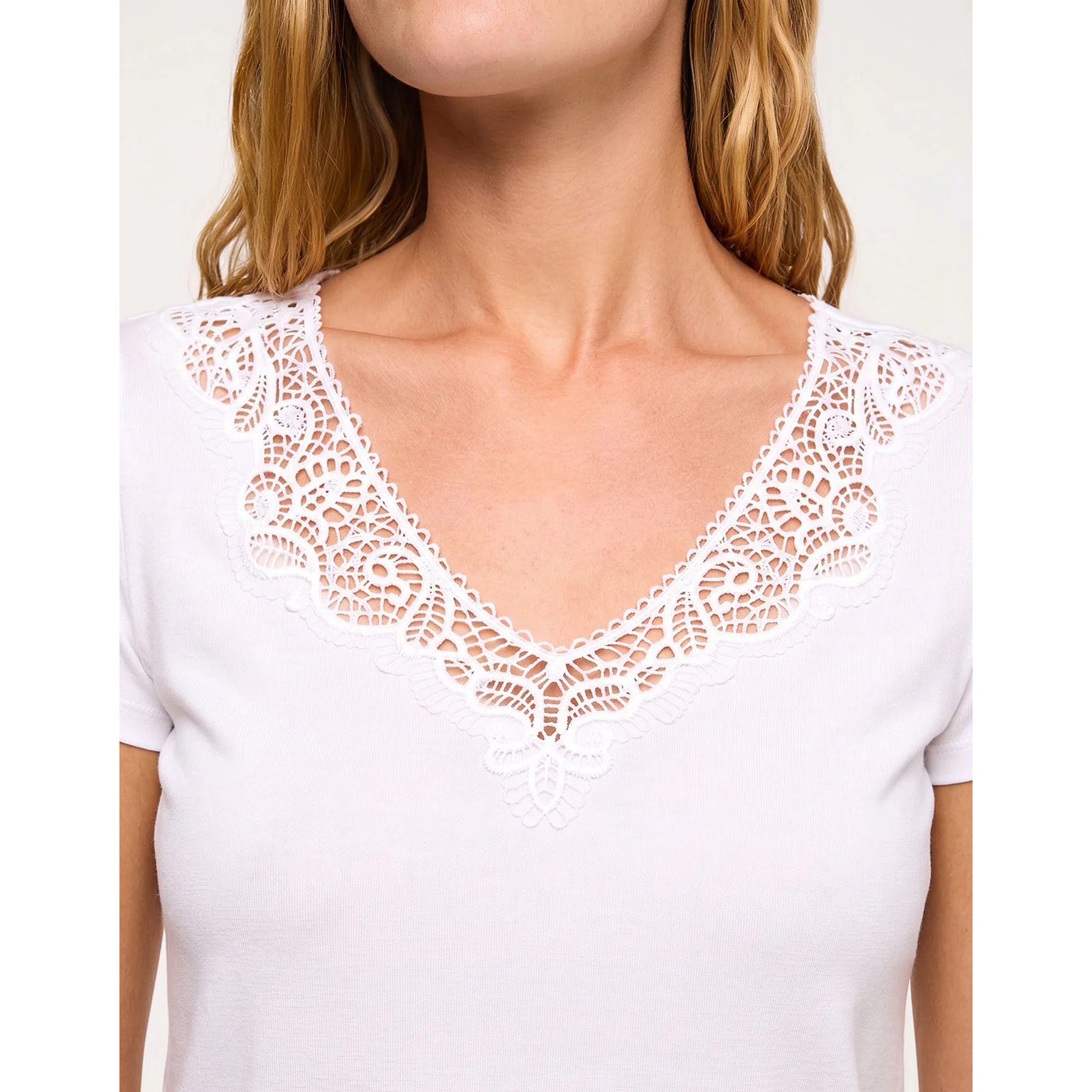 Camiseta Encaje Blanco - Olimper