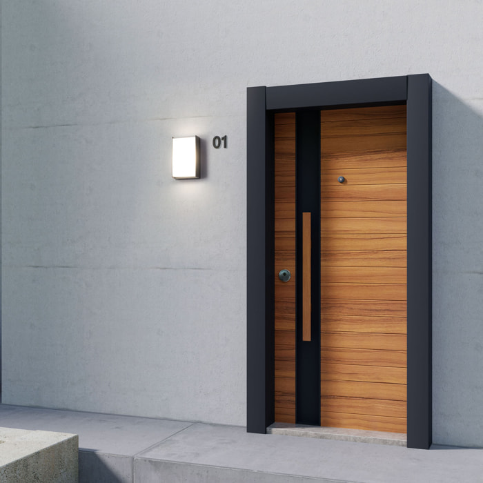 Forlight Block - Aplique de Pared Exterior LED Luz Neutra 4000K Moderno para Terraza y Jardín de Aluminio Gris Antracita