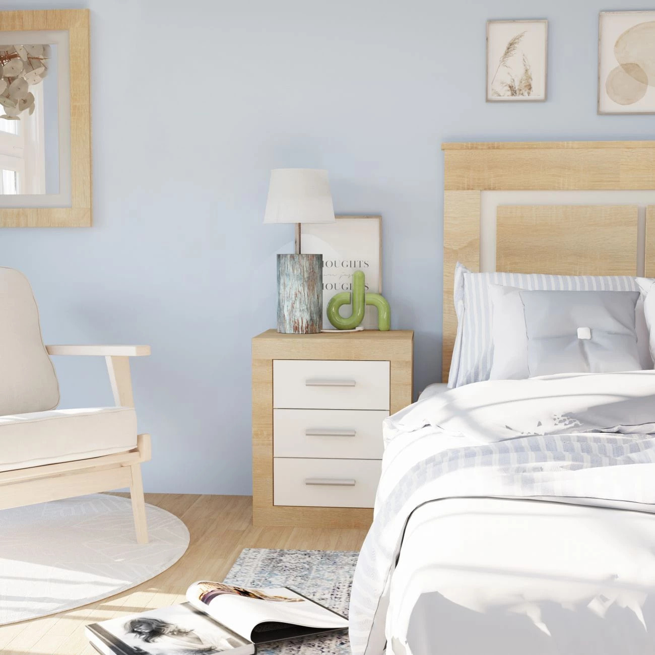 Dormitorio Kira 4C Cambria - Blanco