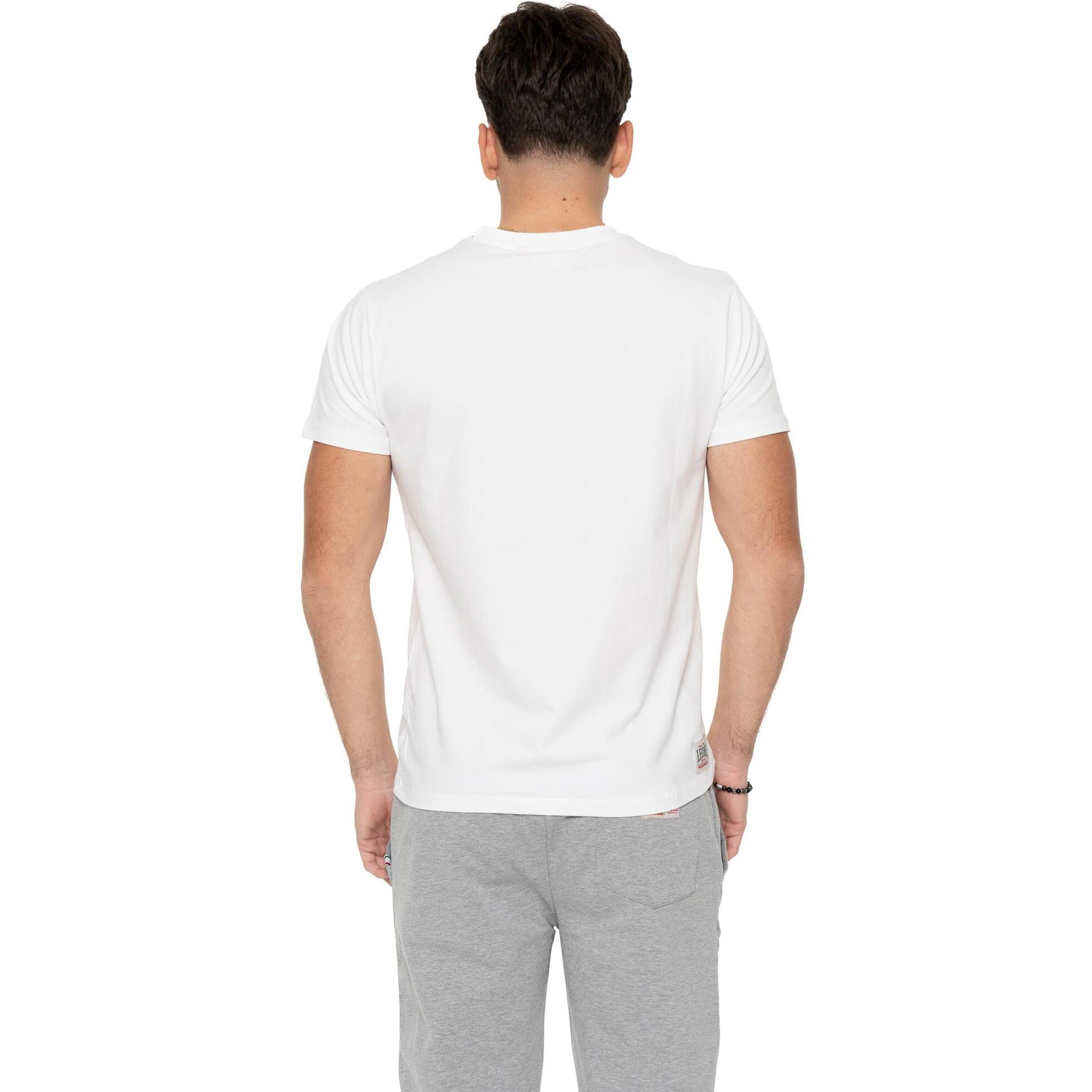 T-shirt da uomo in cotone elasticizzato a manica corta con logo piccolo "Basic"
