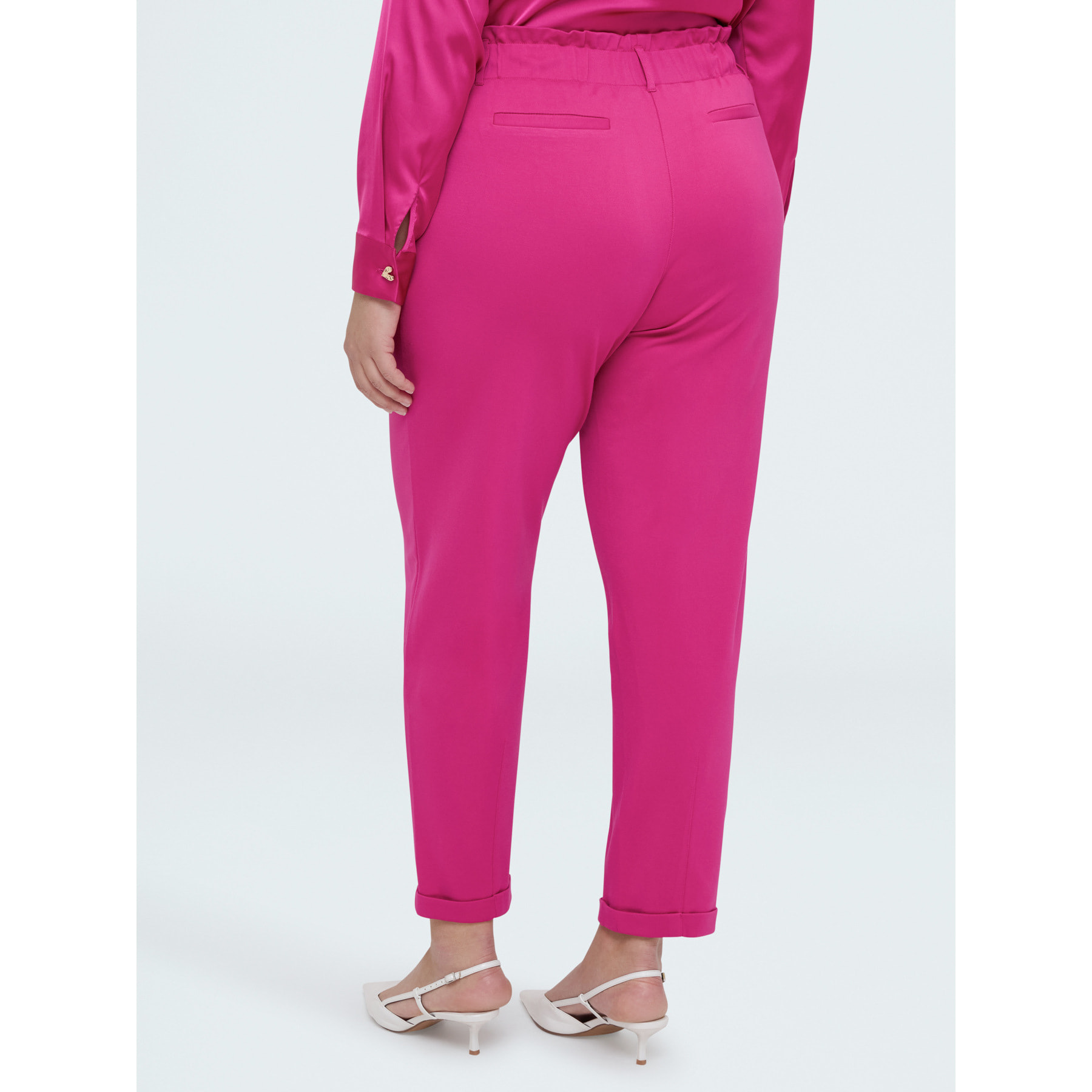 Fiorella Rubino - Pantaloni Balloon in Punto Milano - Fucsia