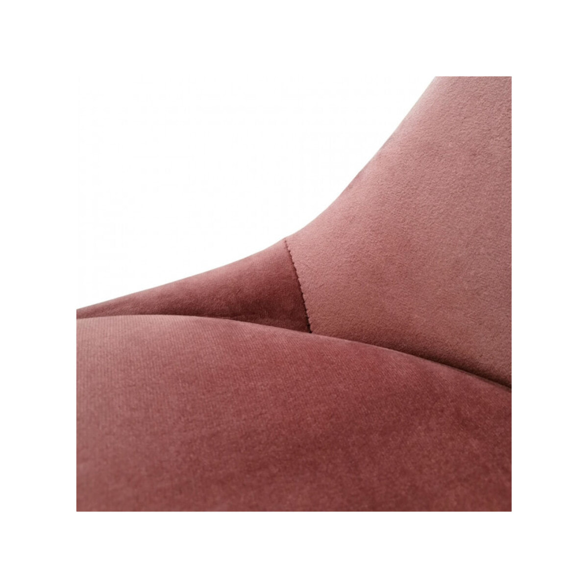 Chaise en velours avec piètement croix en métal noir - COCO