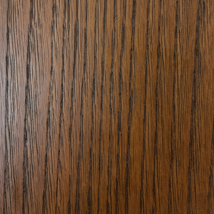 Table à manger ovale extensible bois d'hévéa et placage chêne 4-6 places LISA