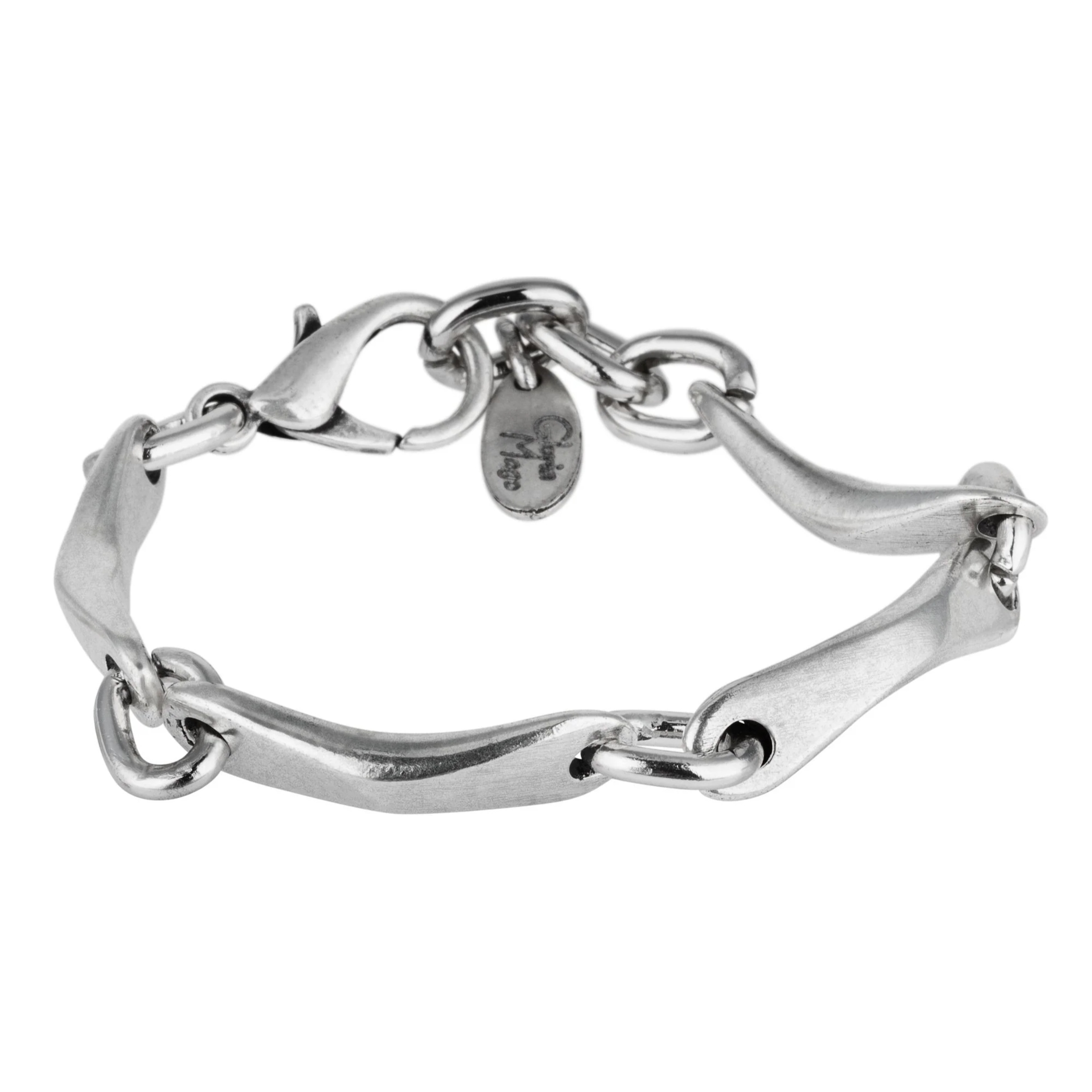 Pulsera plata eslabones 4US plata