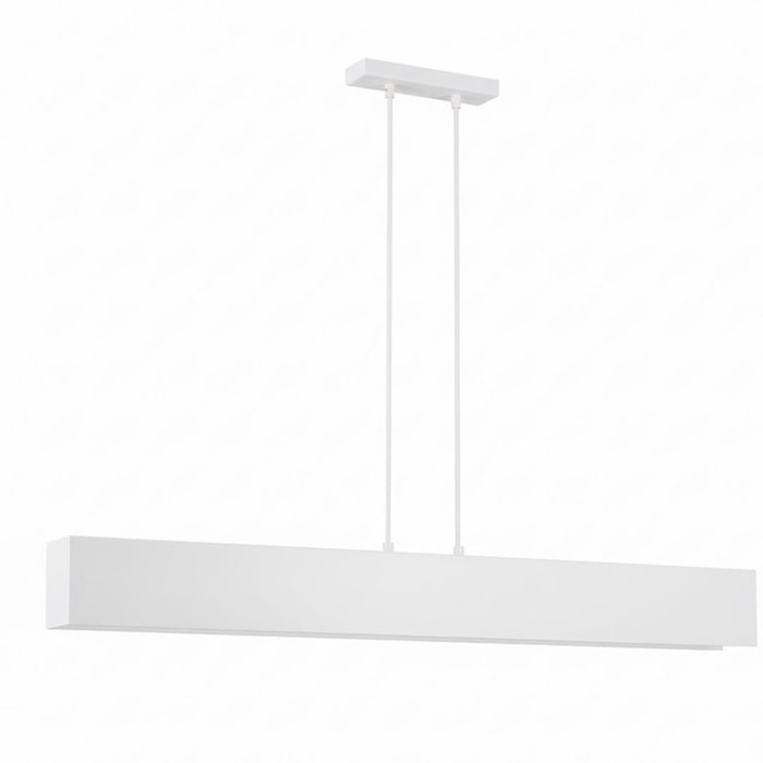 Lampada a sospensione GENTOR in acciaio bianco opaco