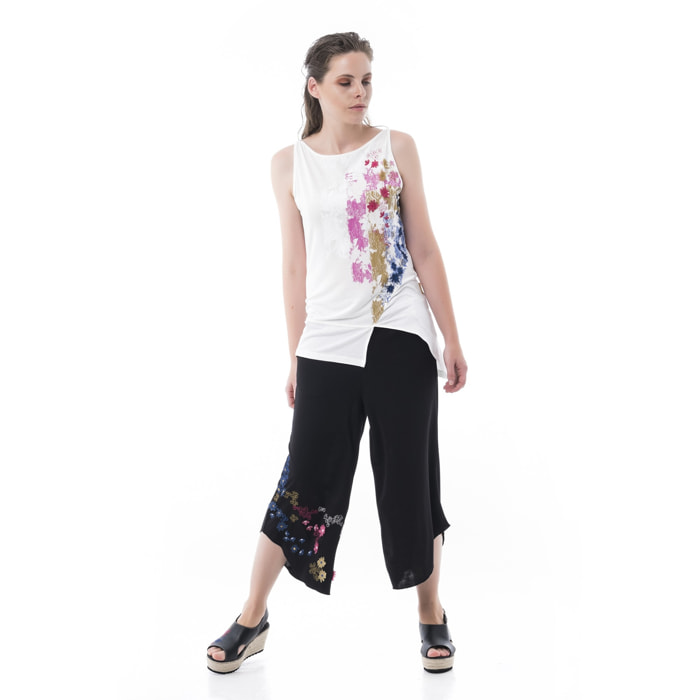Top Torquay Top Bordado Largo Blanco Casual para mujer