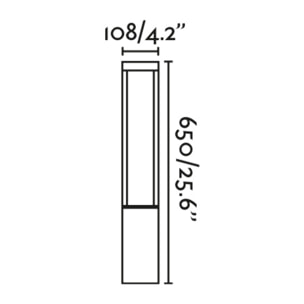 AGRA 650 Lampe balise gris foncé 2700K