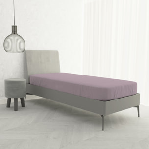 LENZUOLO SOTTO CON ANGOLI MAX COLOR, 100% COTONE MADE IN ITALY - SINGOLO