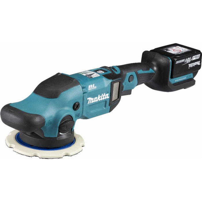 Polisseuse 18 V Li-Ion 5 Ah MAKITA - 2 batteries, chargeur, coffret - DPO600RTE