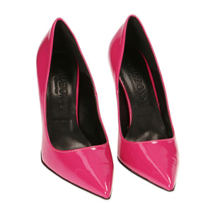 Décolleté fucsia in vernice, tacco 11 cm