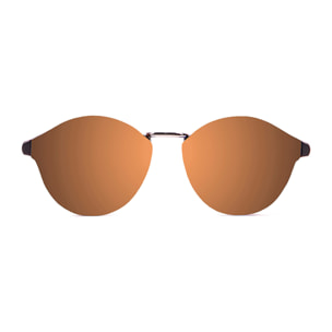 Gafas de sol OCEAN LOIRET - Mate carey arriba y dorado trans abajo / Plana marrón