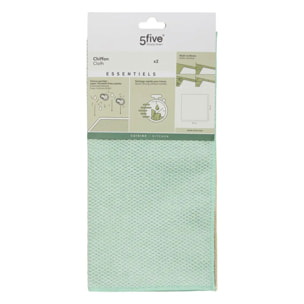 Lot de 2 chiffons microfibres 30x30cm