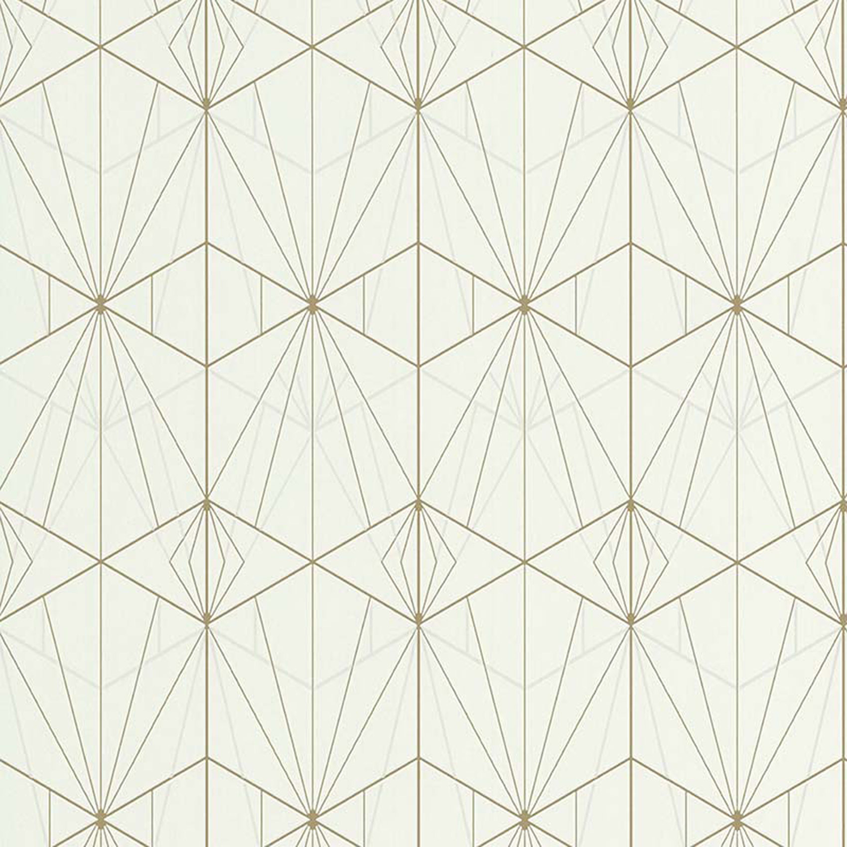 Papier peint art déco - Ecru