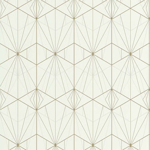 Papier peint art déco - Ecru